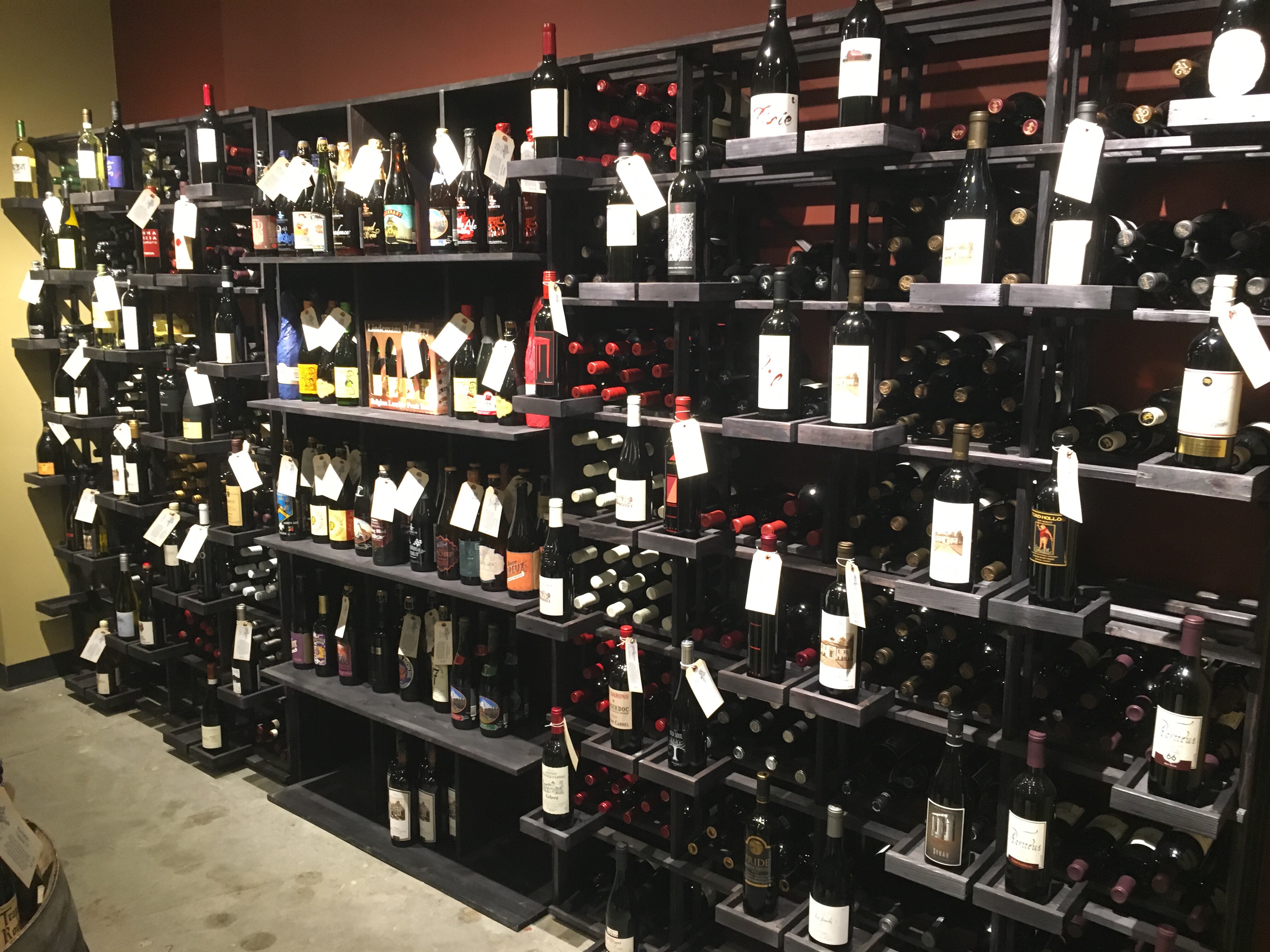 Wine selection at Drizzle Lynden