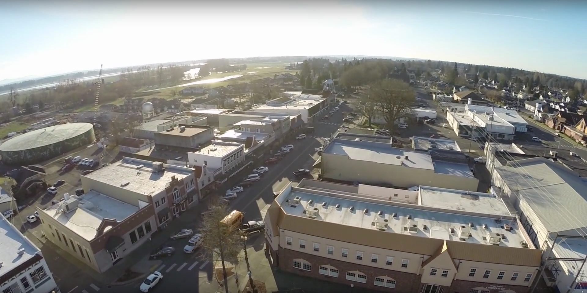 Downtown Lynden, WA Arial Photo