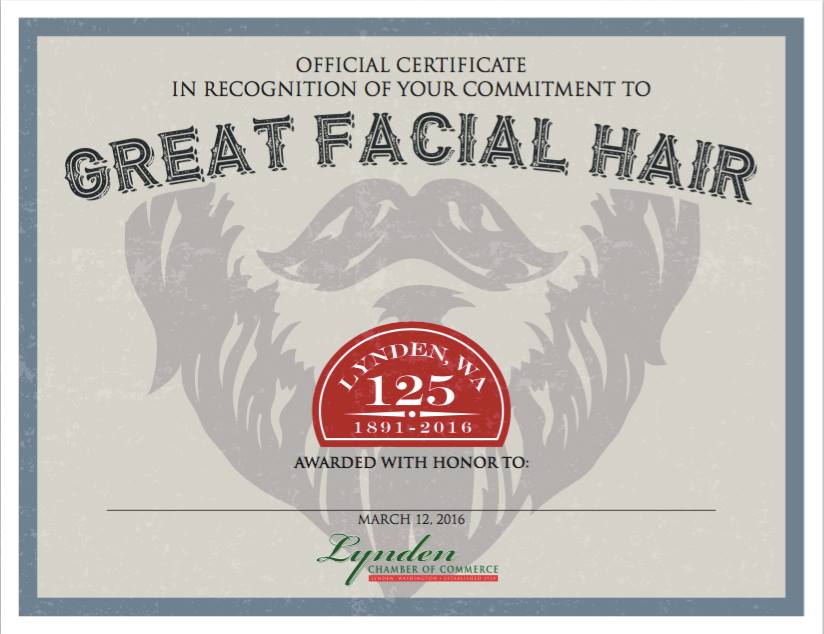 Facial Hair Certificate