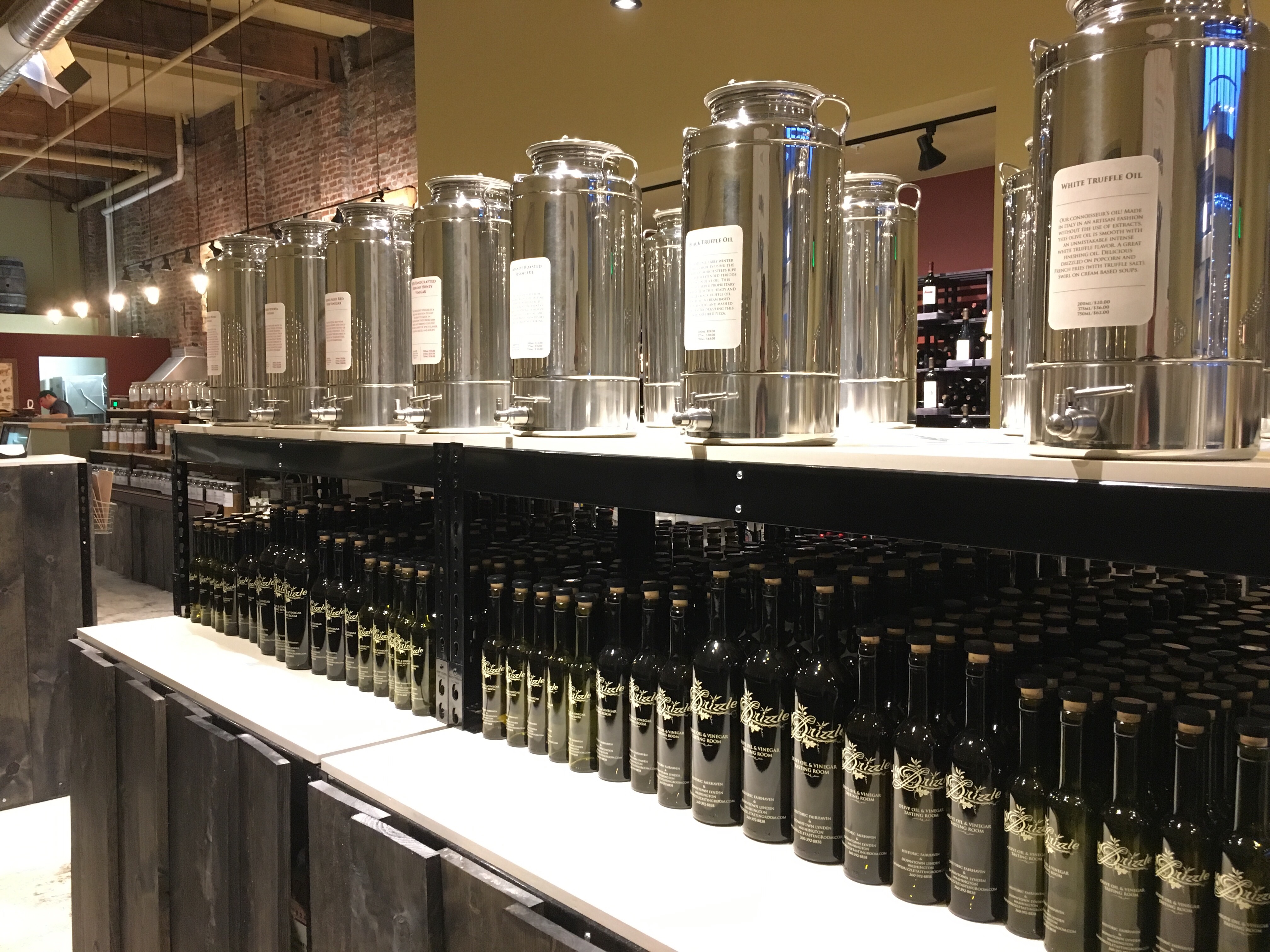 Drizzle Lynden's 60+ varieties of olive oils and fine vinegar, on tap for tasting and bottle-filling