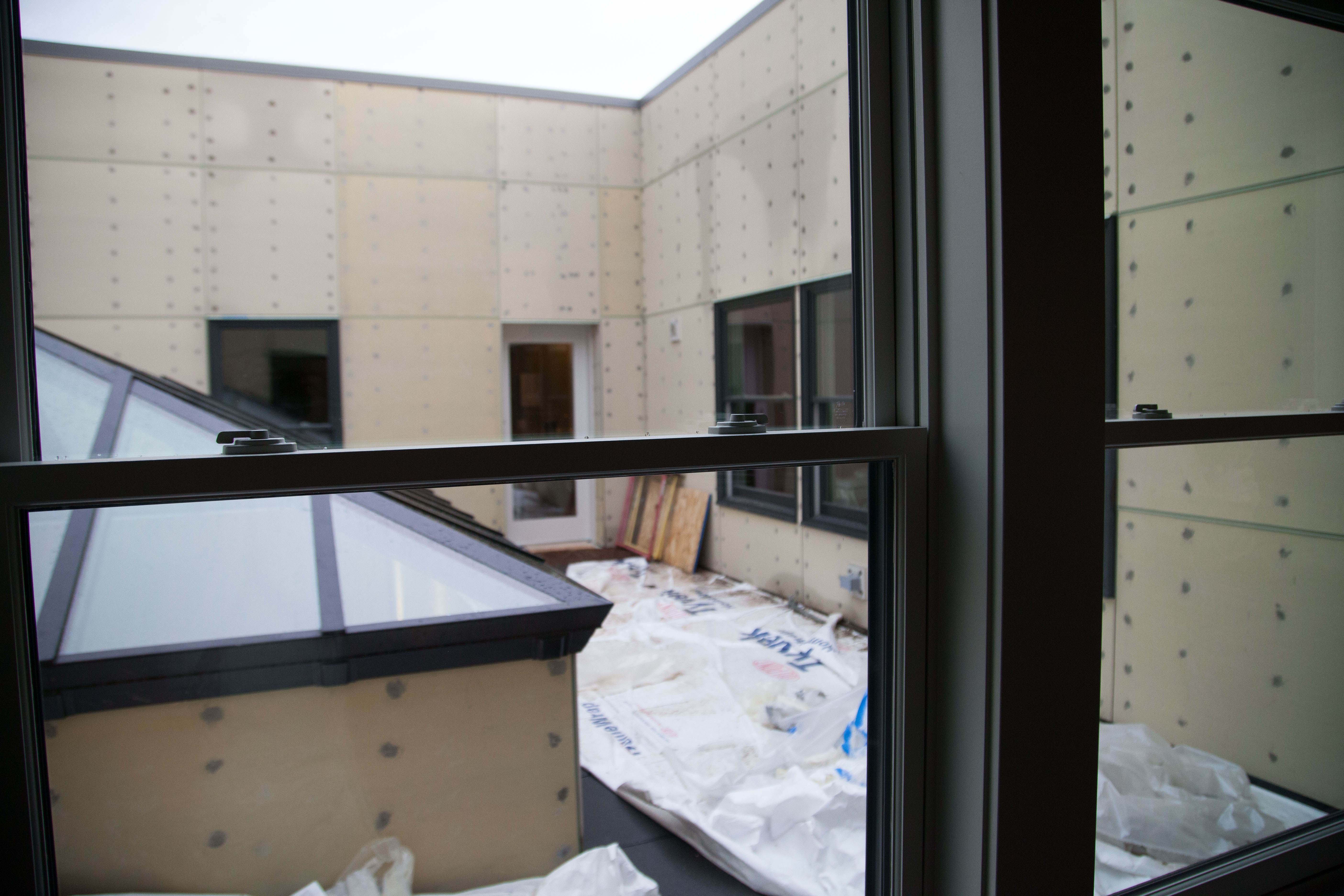 Inn at Lynden's "skywell", awaiting final touches, will feature a patio and allows natural light.