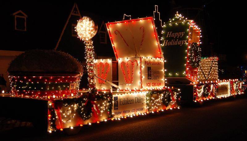 lynden lighted christmas parade edaleen float