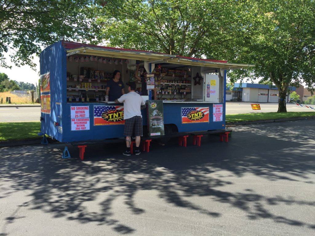 Lynden Pioneer Museum fundraiser fireworks stand on Kok Road